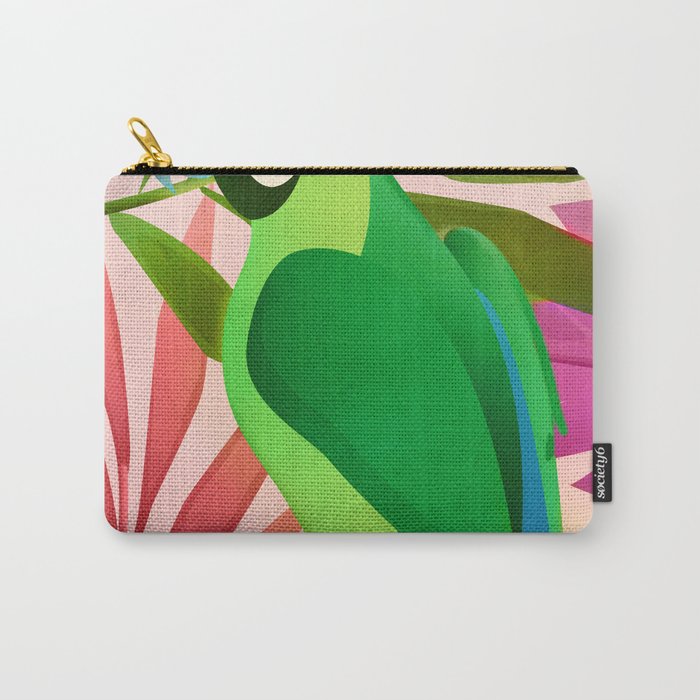 Parrot in a Tropical Setting 3 Carry All Pouch Gallery Image 1