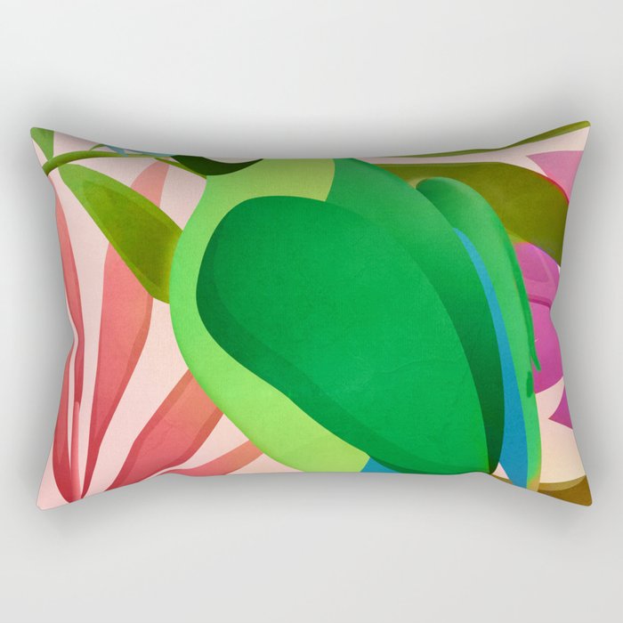 Parrot in a Tropical Setting 3 Rectangular Pillow Gallery Image 2