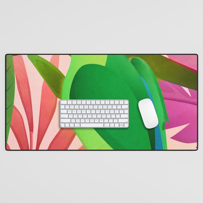 Parrot in a Tropical Setting 3 Desk Mat Gallery Image 1