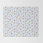 Wild Grace - Abstract Floral Coordinate Pattern Throw Blanket Gallery Image 2