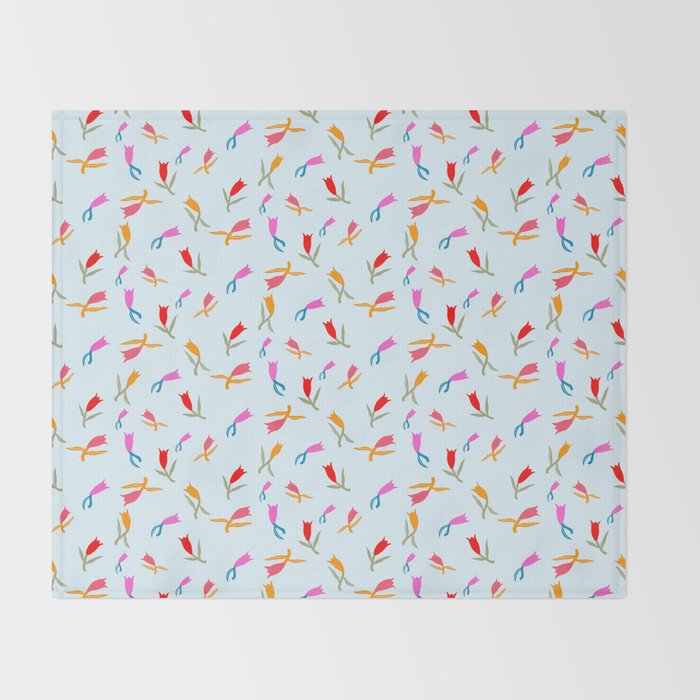 Wild Grace - Abstract Floral Coordinate Pattern Throw Blanket Gallery Image 2