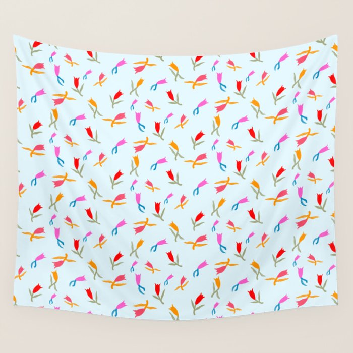 Wild Grace - Abstract Floral Coordinate Pattern Wall Tapestry Gallery Image 4