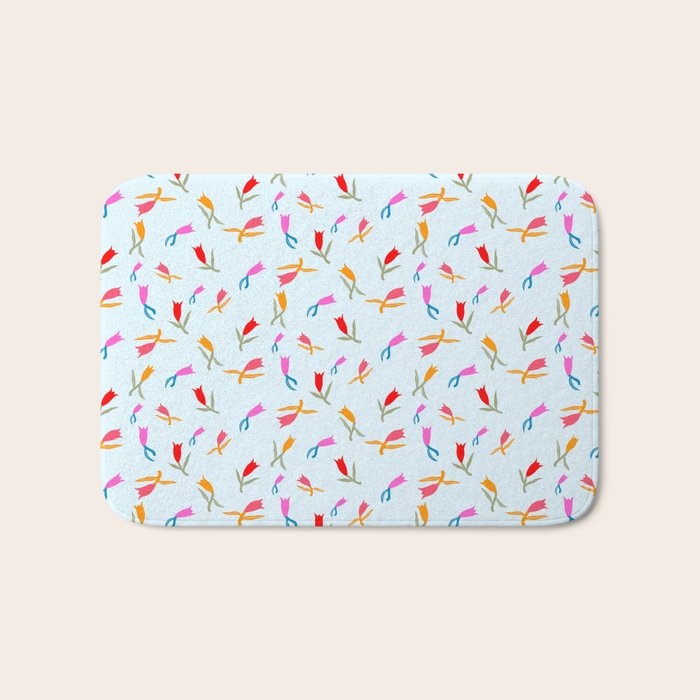 Wild Grace - Abstract Floral Coordinate Pattern Bath Mat Gallery Image 1