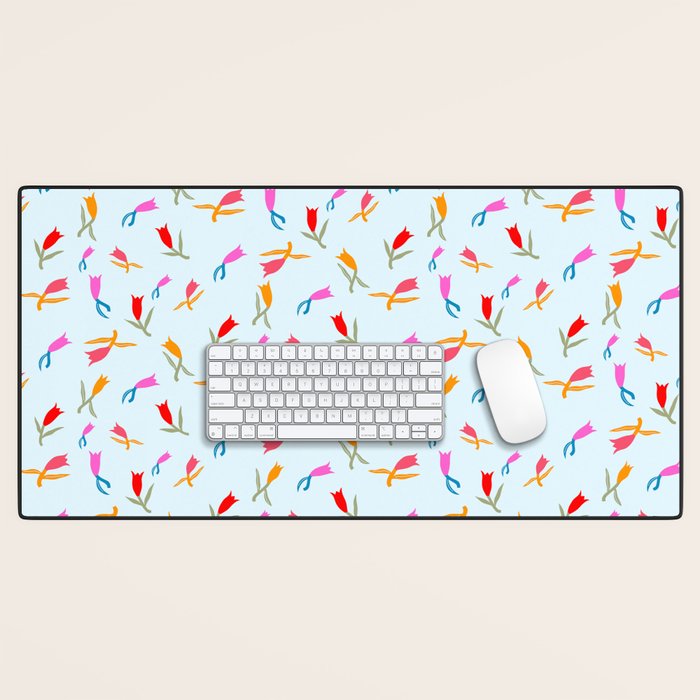 Wild Grace - Abstract Floral Coordinate Pattern Desk Mat Gallery Image 1