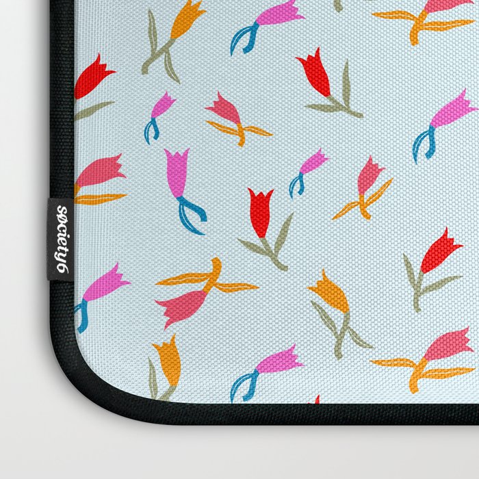 Wild Grace - Abstract Floral Coordinate Pattern Laptop Sleeve Gallery Image 3