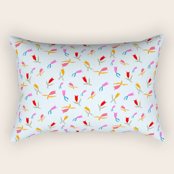 Wild Grace - Abstract Floral Coordinate Pattern Rectangular Pillow Gallery Image 2