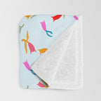 Wild Grace - Abstract Floral Coordinate Pattern Throw Blanket Gallery Image 3