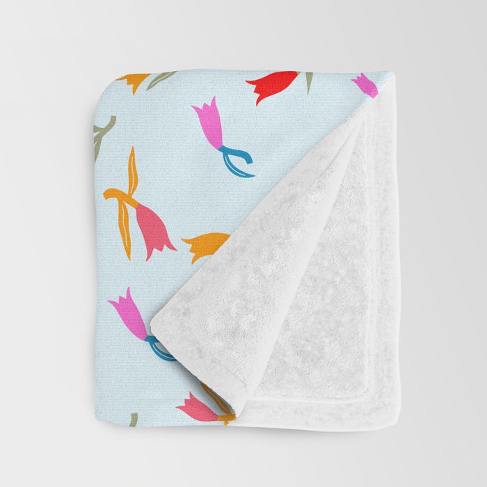 Wild Grace - Abstract Floral Coordinate Pattern Throw Blanket Gallery Image 3