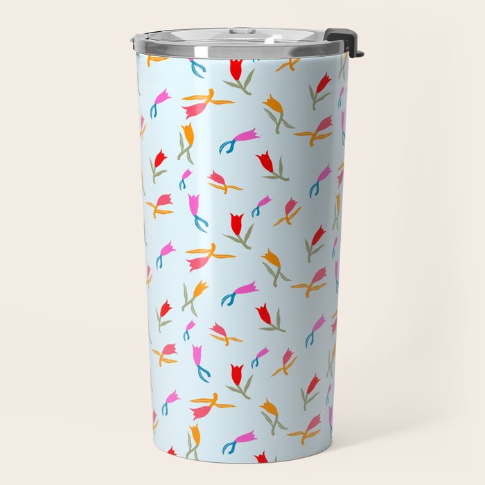 Wild Grace - Abstract Floral Coordinate Pattern Travel Mug Gallery Image 2