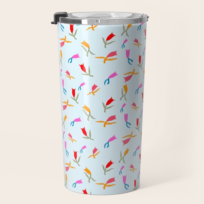 Wild Grace - Abstract Floral Coordinate Pattern Travel Mug Gallery Image 3