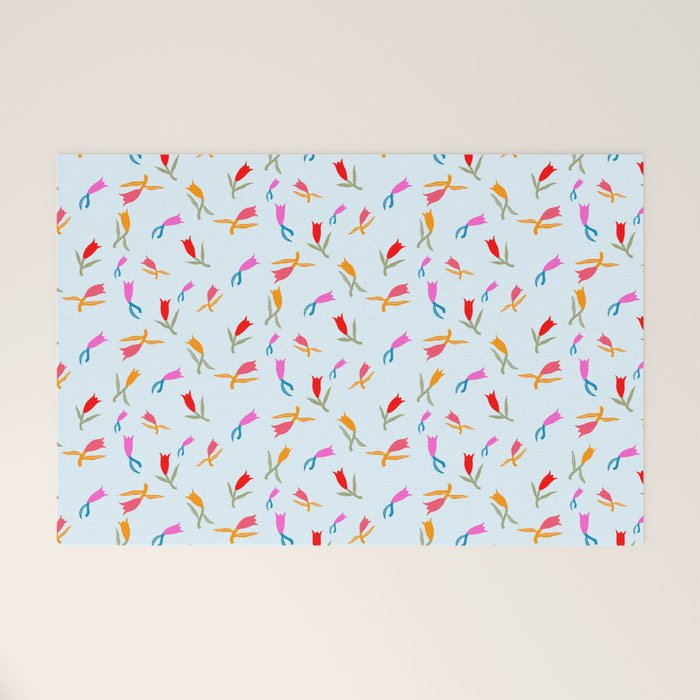 Wild Grace - Abstract Floral Coordinate Pattern Welcome Mat Gallery Image 1