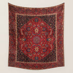 Antique Burgundy Wine Persian Mashad Oriental Rug Wall Tapestry Gallery Image 4