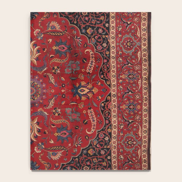 Antique Burgundy Wine Persian Mashad Oriental Rug Notebook Gallery Image 4