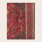 Antique Burgundy Wine Persian Mashad Oriental Rug Notebook Gallery Image 4