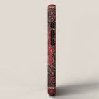 Antique Burgundy Wine Persian Mashad Oriental Rug iPhone Case Gallery Image 2