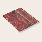 Antique Burgundy Wine Persian Mashad Oriental Rug Notebook Gallery Image 2