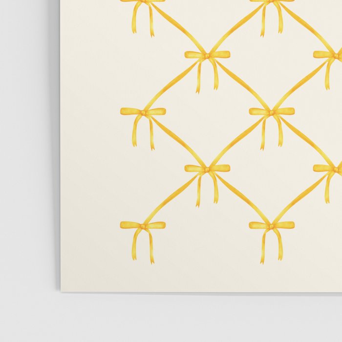 Bows & Ribbons Pattern IX Yellow Poster Gallery Image 3