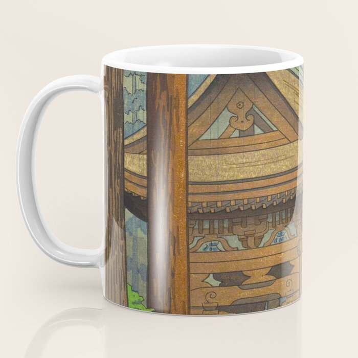Asano Takeji Japanese Woodblock Print Vintage Mid Century Art Shinto Shrine Forest Coffee Mug Gallery Image 3