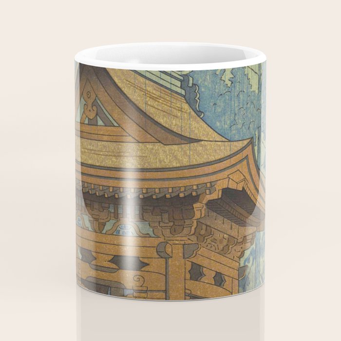 Asano Takeji Japanese Woodblock Print Vintage Mid Century Art Shinto Shrine Forest Coffee Mug Gallery Image 4