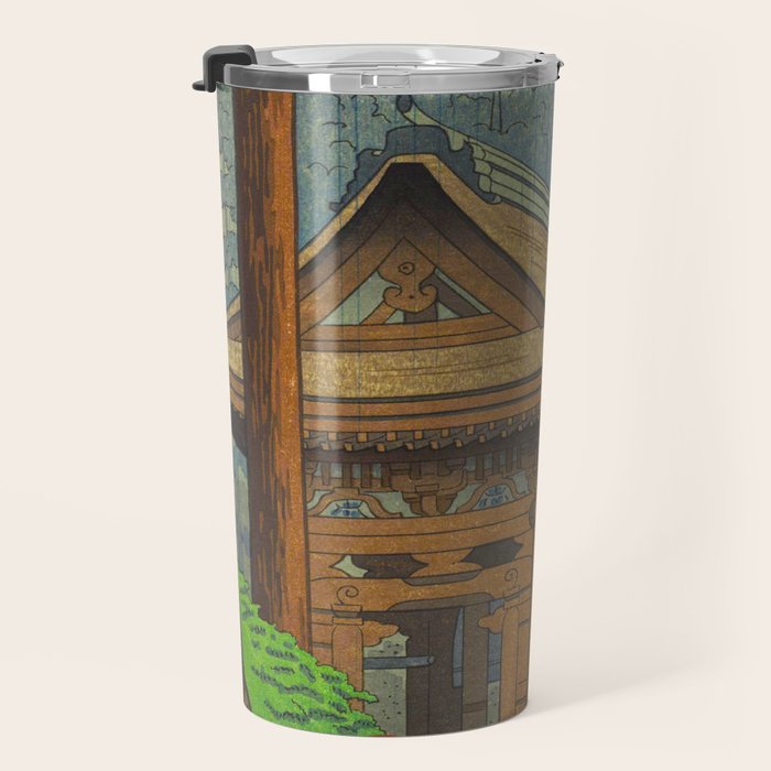 Asano Takeji Japanese Woodblock Print Vintage Mid Century Art Shinto Shrine Forest Travel Mug Gallery Image 3