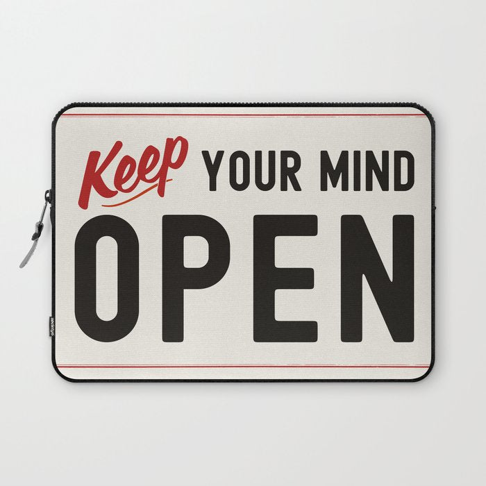 Keep Your Mind Open - Retro Mid Century Laptop Sleeve Gallery Image 1