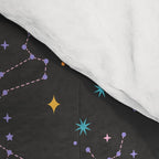Colorful Night Sky on Black Comforter Gallery Image 4