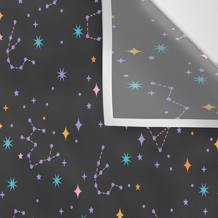 Colorful Night Sky on Black Wall Tapestry Gallery Image 3