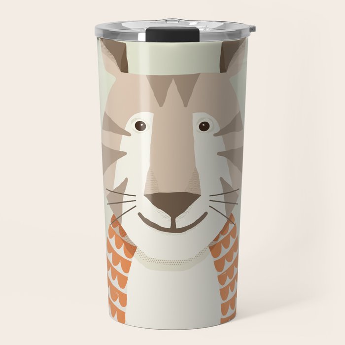 Whimsical Tiger Travel Mug Gallery Image 1