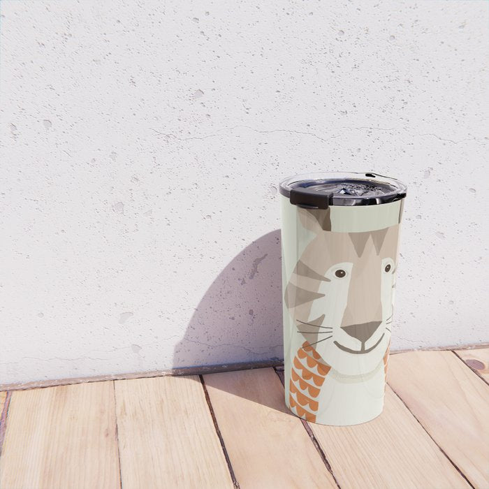 Whimsical Tiger Travel Mug Gallery Image 4