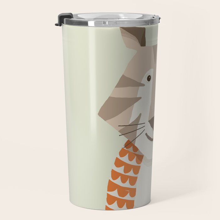 Whimsical Tiger Travel Mug Gallery Image 3