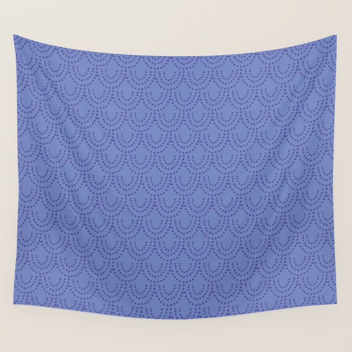 Periwinkle Scallops Wall Tapestry Gallery Image 4