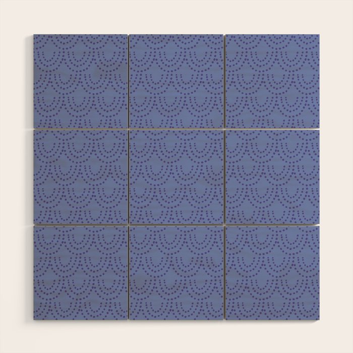 Periwinkle Scallops Wood Wall Art Gallery Image 1