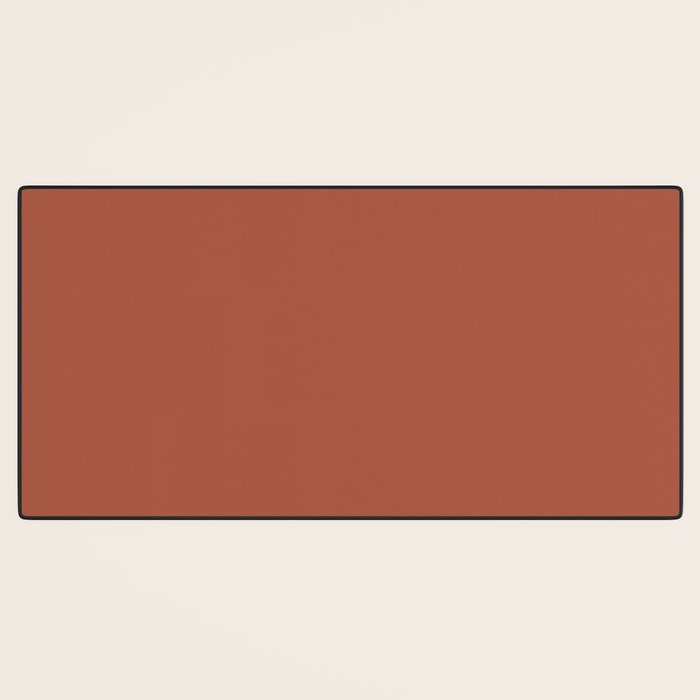 Terracotta Red Solid Color Desk Mat Gallery Image 3