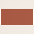 Terracotta Red Solid Color Desk Mat Gallery Image 3