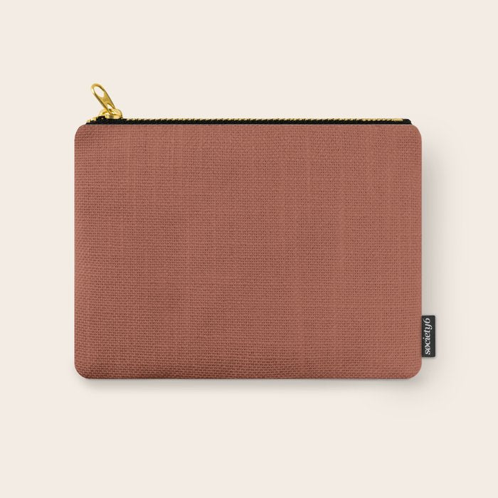 Terracotta Red Solid Color Carry All Pouch Gallery Image 1