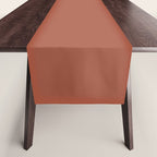 Terracotta Red Solid Color Table Runner Gallery Image 1