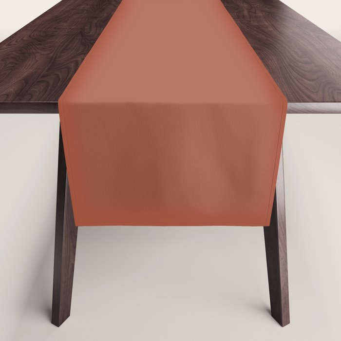 Terracotta Red Solid Color Table Runner Gallery Image 1