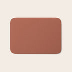 Terracotta Red Solid Color Bath Mat Gallery Image 1