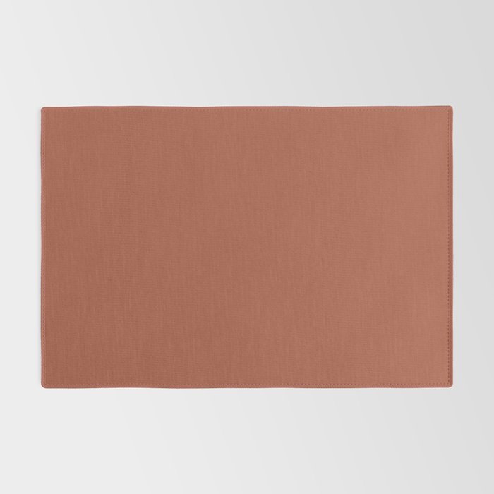 Terracotta Red Solid Color Rug Gallery Image 2