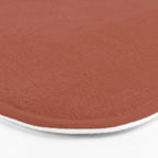 Terracotta Red Solid Color Bath Mat Gallery Image 3