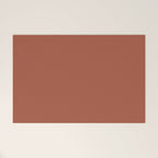 Terracotta Red Solid Color Welcome Mat Gallery Image 1