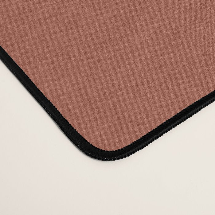 Terracotta Red Solid Color Desk Mat Gallery Image 4