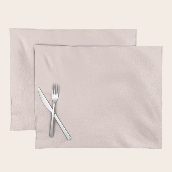 Light Millennial Blush Pink Solid Placemat Gallery Image 1
