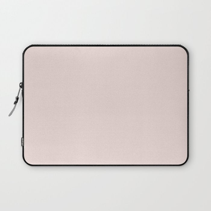Light Millennial Blush Pink Solid Laptop Sleeve Gallery Image 1