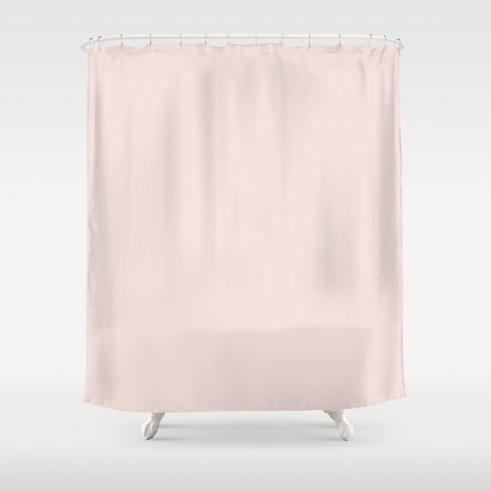 Light Millennial Blush Pink Solid Shower Curtain Gallery Image 1