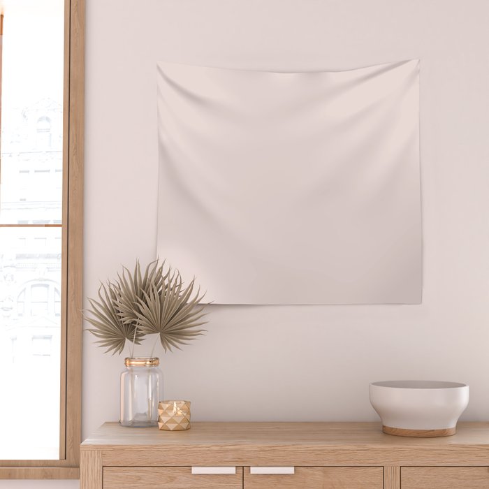 Light Millennial Blush Pink Solid Wall Tapestry Gallery Image 2