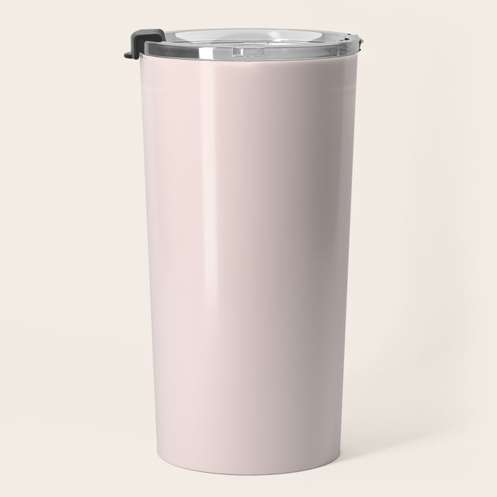 Light Millennial Blush Pink Solid Travel Mug Gallery Image 3