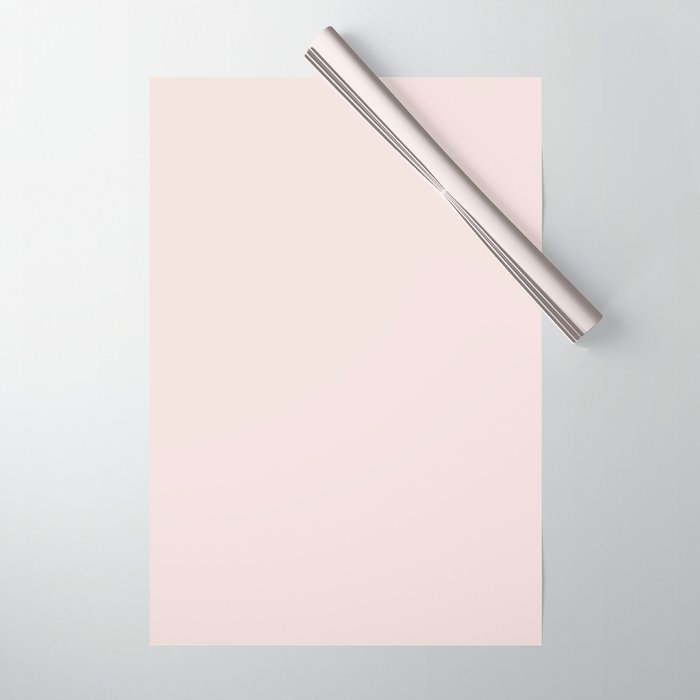 Light Millennial Blush Pink Solid Wrapping Paper Gallery Image 1