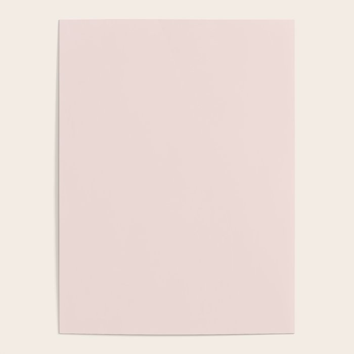Light Millennial Blush Pink Solid Poster Gallery Image 1