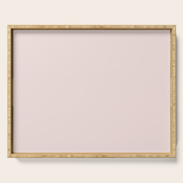 Light Millennial Blush Pink Solid Serving Tray Gallery Image 1